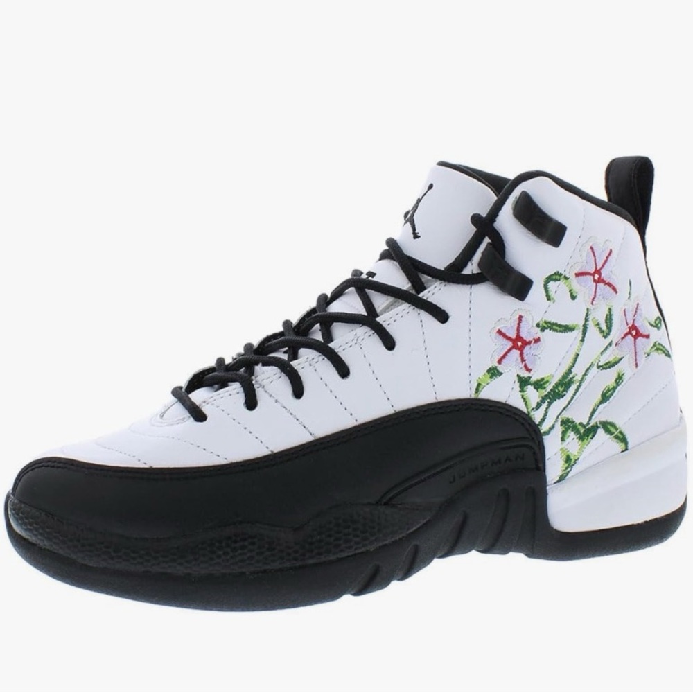 Jordan Kids Sneakers Black White Floral